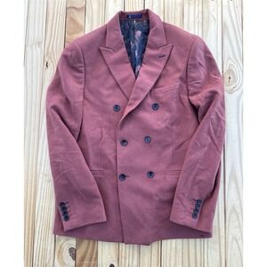 Harry Brown London Slim Fit Blazer Jacket Rust Color Size 44R Wool Blend